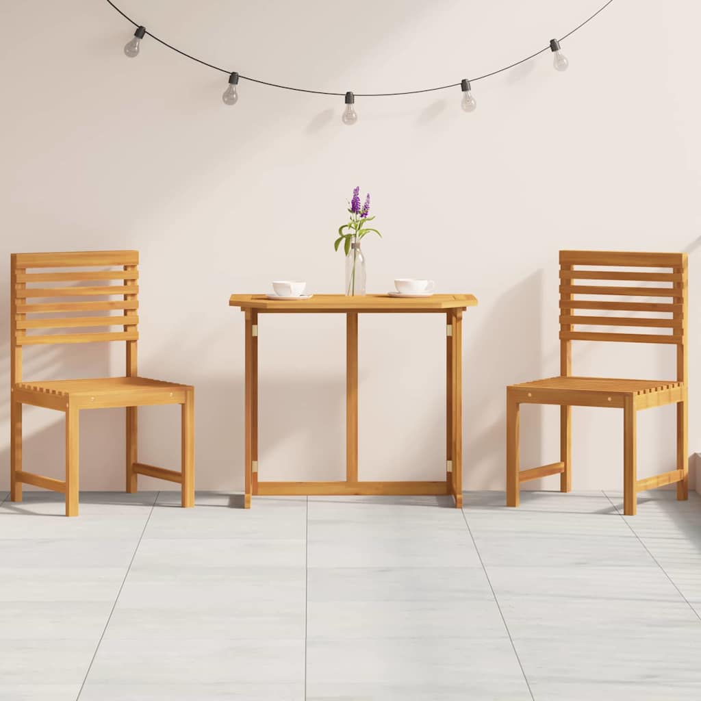 3-teiliges Garten-Bistro-Set - aus robustem Akazienholz